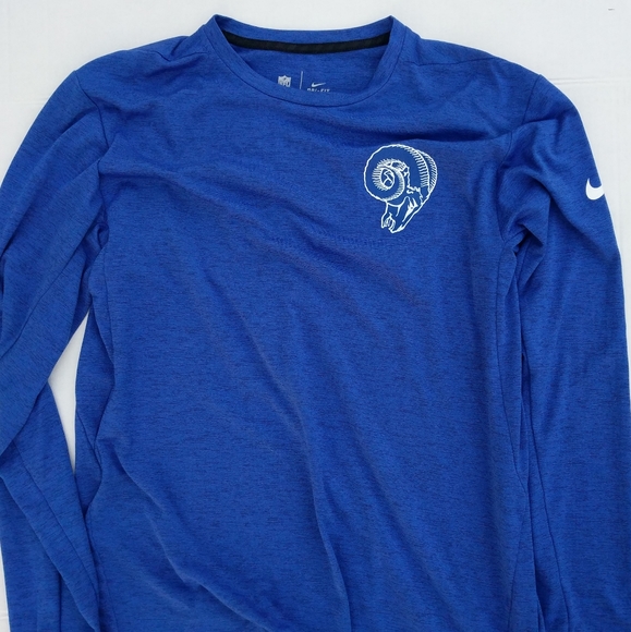 Nike Other - Rams Nike Dri Fit Blue Long Sleeve Shirt NFL